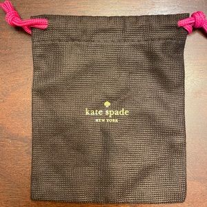 KATE SPADE necklace bracelet cuff earrings ring jewelry pouch dust bag Large 6"